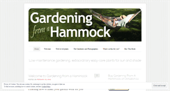 Desktop Screenshot of gardeningfromahammock.com